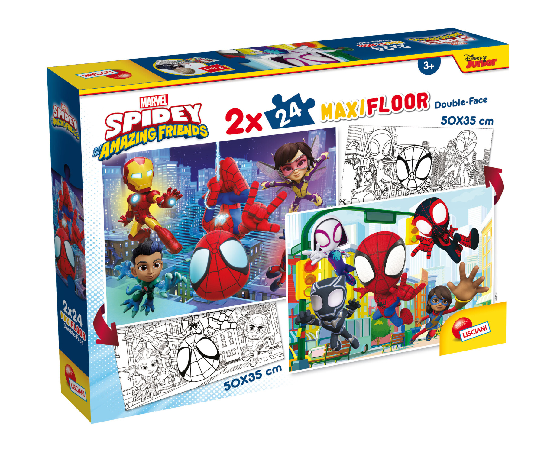 Marvel puzzle df maxi floor  2 x 24 spidey - LISCIANI, SPIDEY