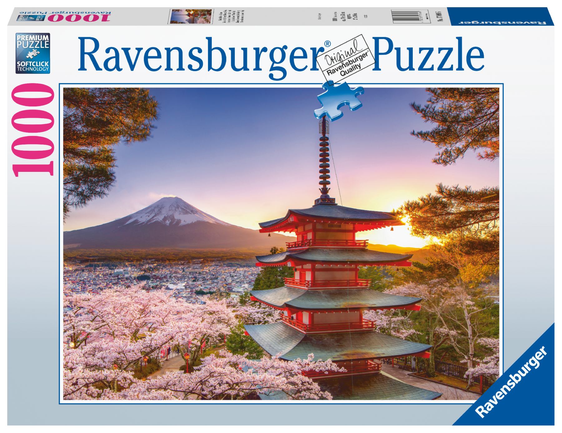 Ravensburger - puzzle ciliegi in fiore e monte fuji, 1000 pezzi, puzzle adulti - RAVENSBURGER