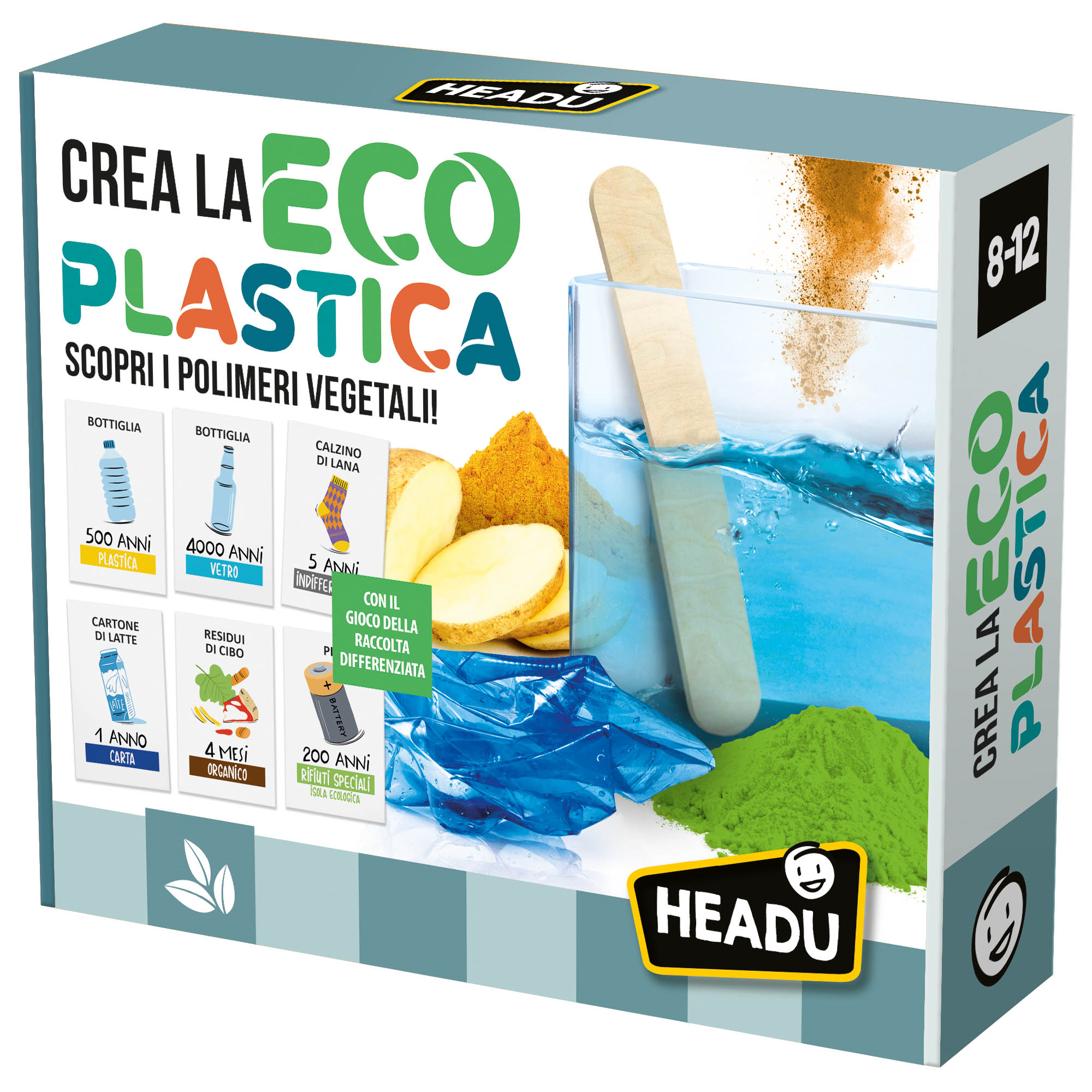 Crea la eco-plastica. scopri i polimeri vegetali! s.t.e.m.	8-12 anni - HEADU
