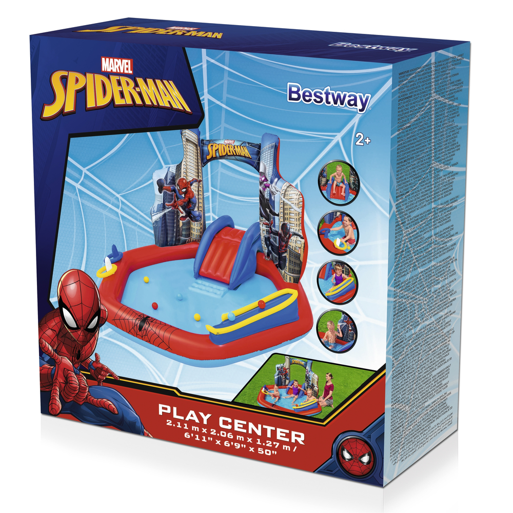Play center marvel spider-man cm. 211x206x127 include: palline e anelli - Bestway