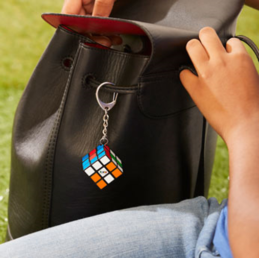 Il cubo di rubik's 3x3 originale, edizione in miniatura. accessorio portachiavi con cubo 3x3 funzionante, per bambini dagli 8+, rompicapo professionale a combinazione di colori. - 
