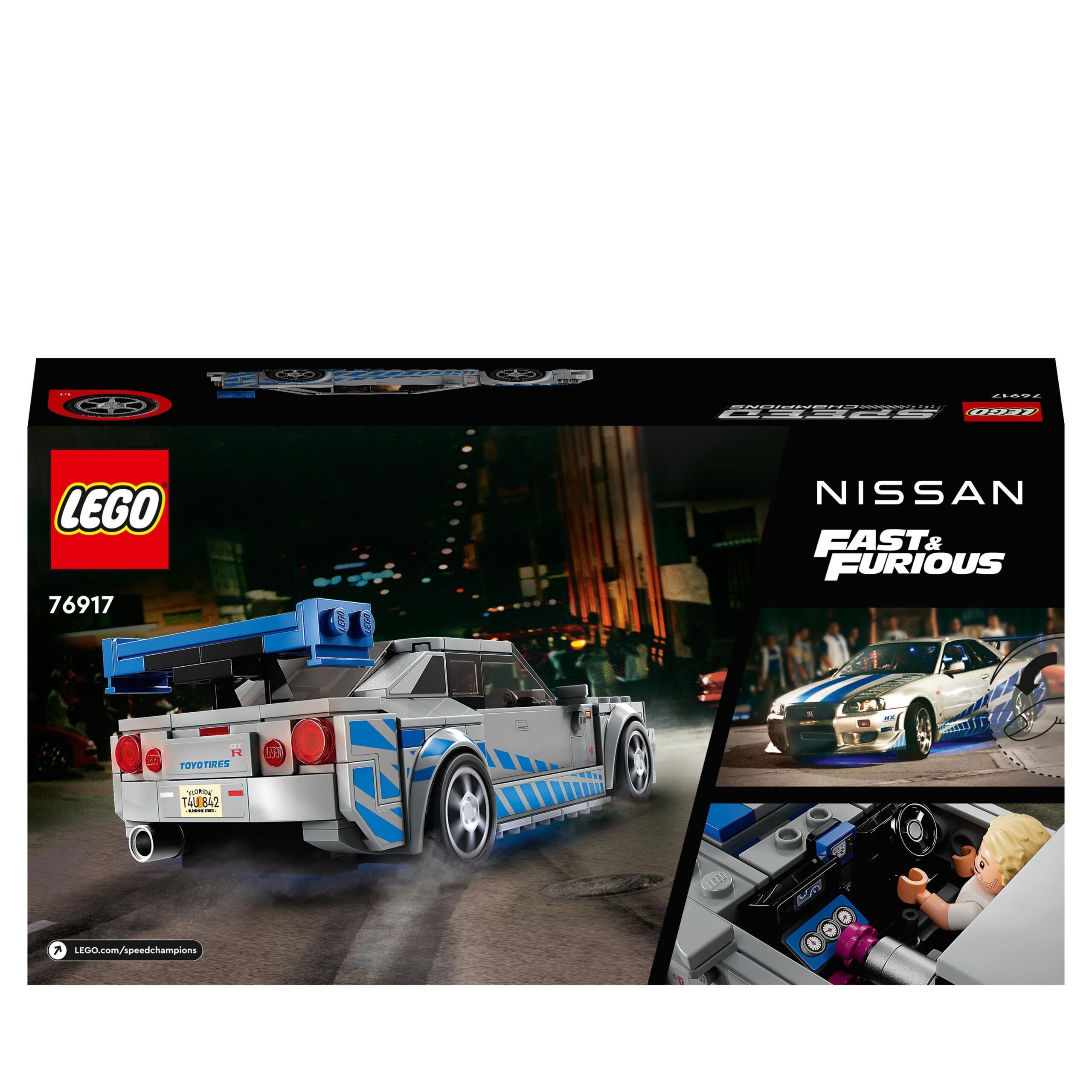 Lego speed champions 76917 2 fast 2 furious nissan skyline gt-r (r34)  macchina giocattolo da collezione 2023, giochi per bambini - Toys Center