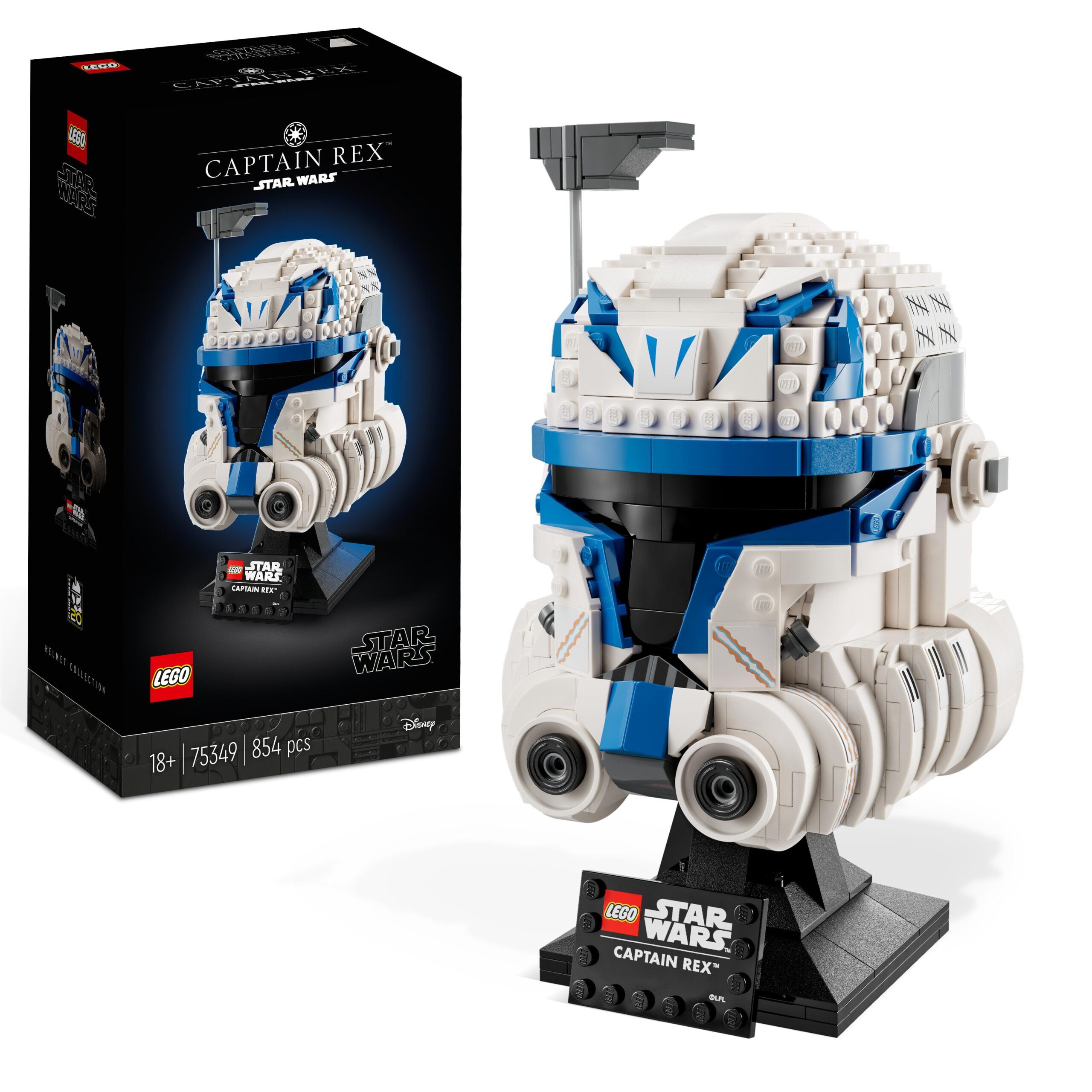 Lego star wars 75349 casco di captain rex, set serie caschi 2023, collezione per adulti da the clone wars, idee regalo - LEGO® Star Wars™