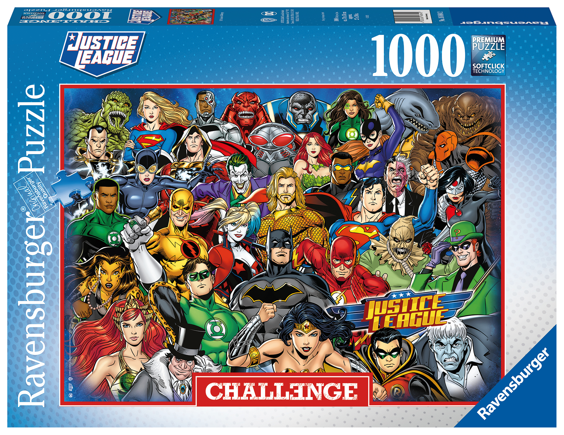Ravensburger - puzzle dc comics challenge, collezione challenge, 1000 pezzi, puzzle adulti - DC COMICS, ENCANTO, RAVENSBURGER
