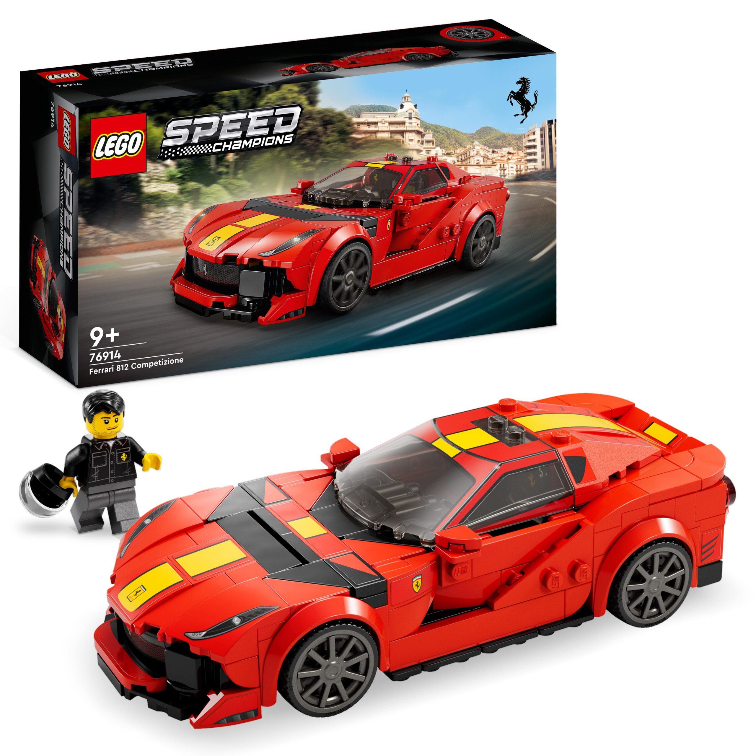 Lego speed champions 76914 ferrari 812 competizione, modellino di auto da costruire, macchina giocattolo 2023 da collezione - LEGO SPEED CHAMPIONS