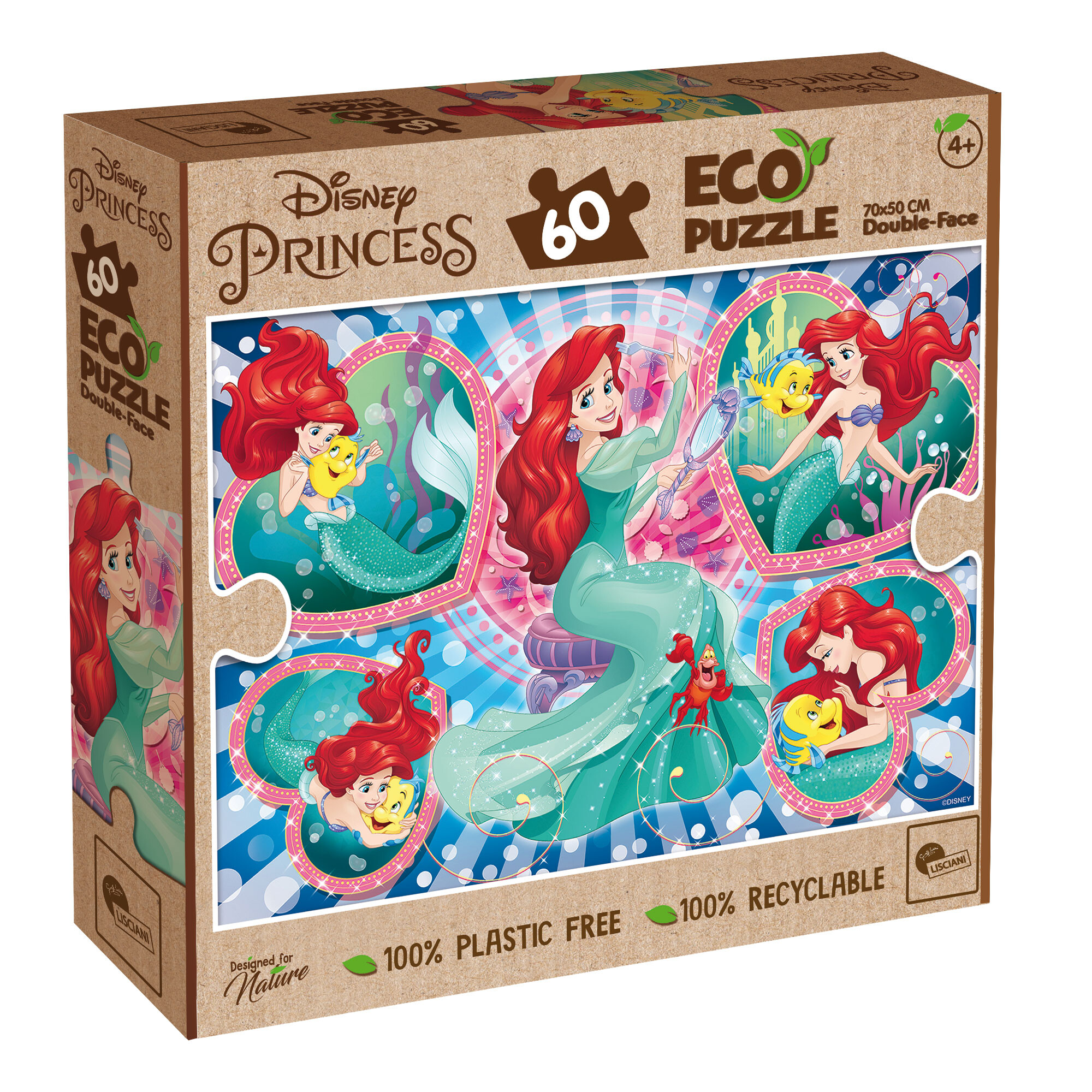 Disney eco-puzzle df little mermaid 60                                                           . - DISNEY PRINCESS, LISCIANI