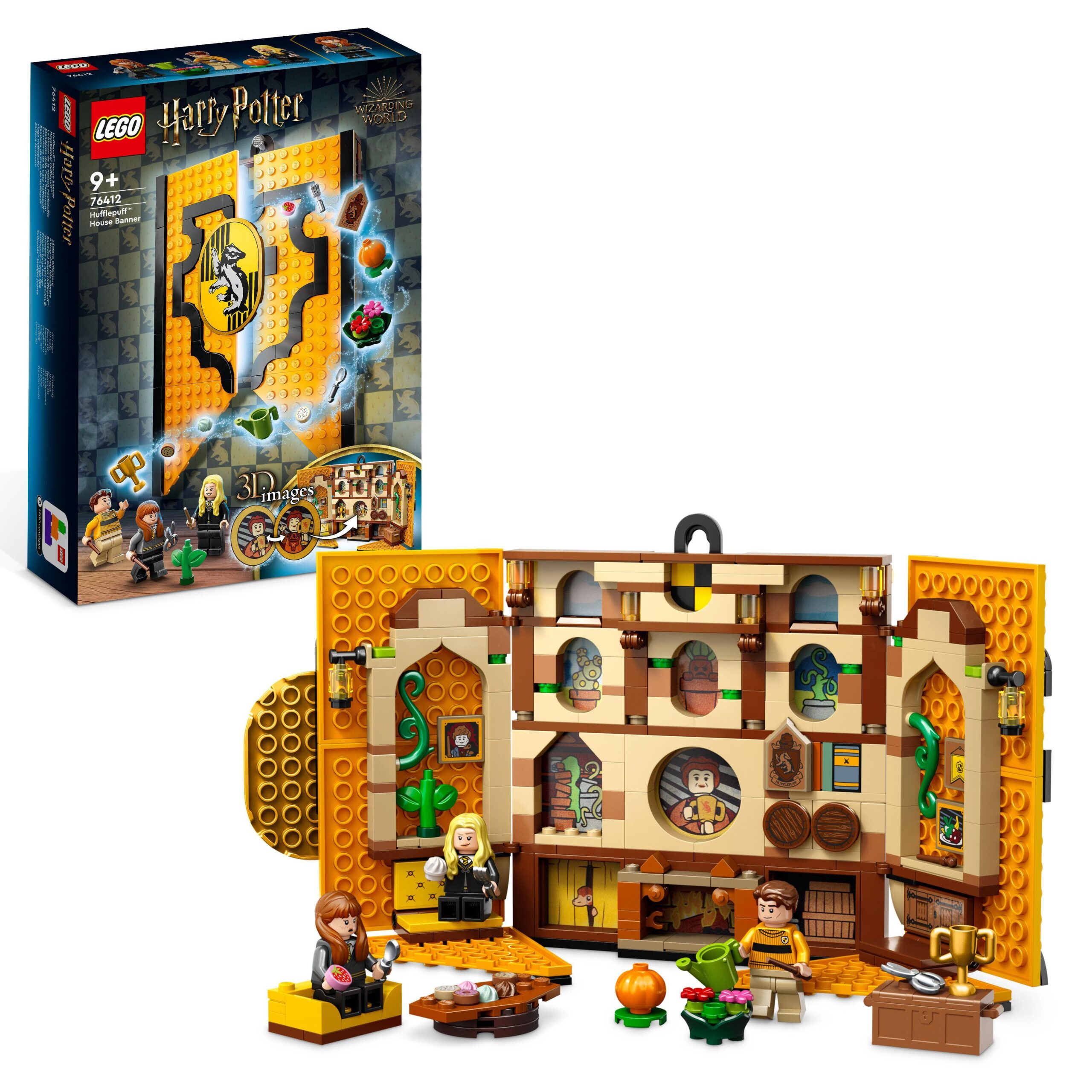 Lego harry potter 76412 stendardo della casa tassorosso da parete, sala comune castello di hogwarts, giocattolo da collezione - LEGO® Harry Potter™