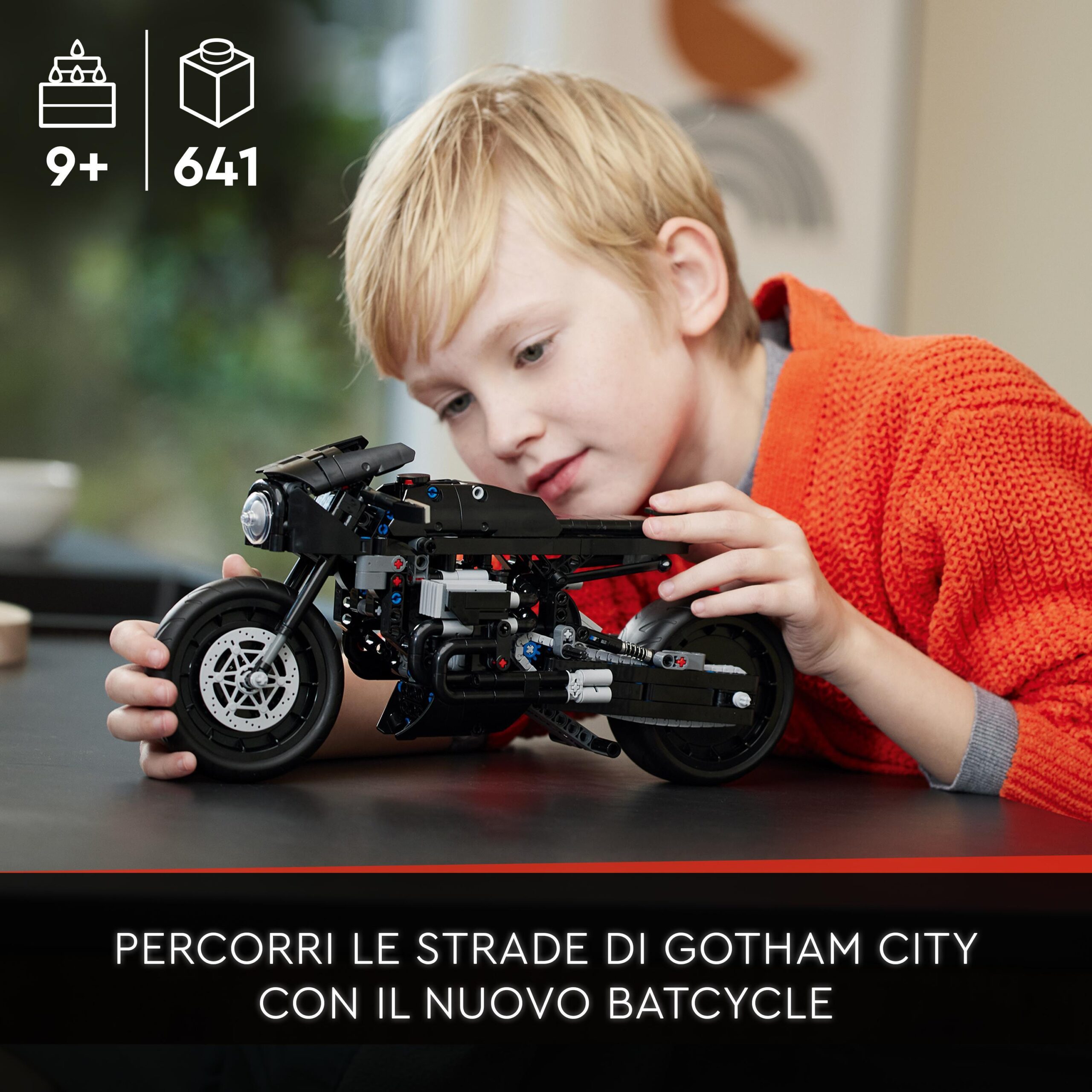 Lego technic 42155 the batman – batcycle, moto giocattolo da collezione, modellino motocicletta del supereroe, film del 2022 - LEGO TECHNIC