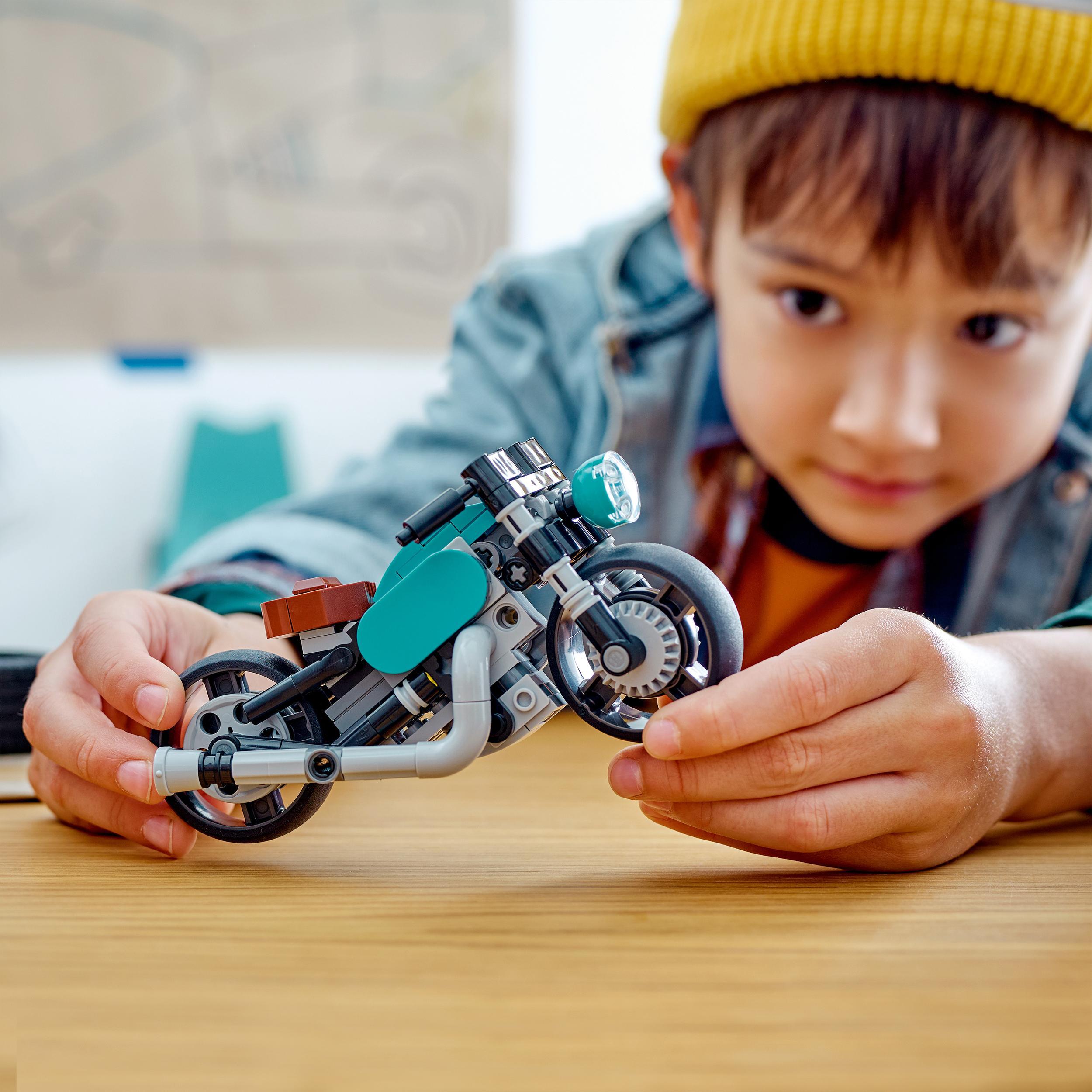 Lego creator 31135 motocicletta vintage, set 3 in 1 con moto giocattolo, road bike e dragster, giochi creativi per bambini - LEGO CREATOR