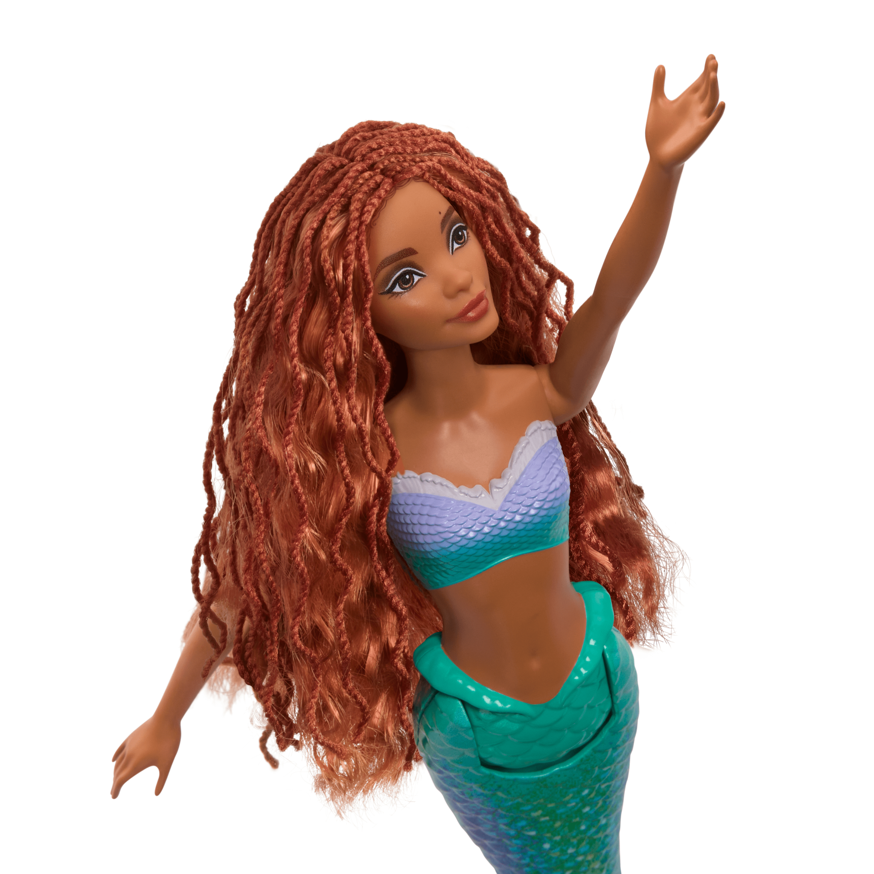 Disney la sirenetta - ariel, bambola con l'iconica coda da sirena colorata e glitterata e lunghi capelli rossi da acconciare, look ispirato al film, giocattolo per bambini, 3+ anni, hlx08 - DISNEY PRINCESS