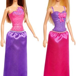 Barbie basic princess doll. queste belle bambole di principessa barbie indossano un abito splendido per occasioni reali! - MATTEL GAMES