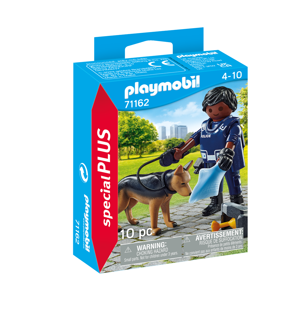 Playmobil special plus 71162 agente con cane poliziotto per bambini dai 4 anni in su - Playmobil