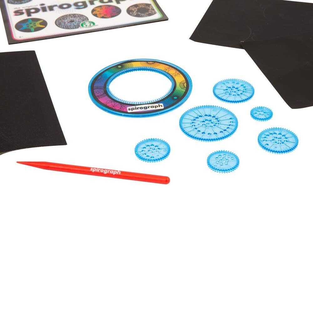 Grandi giochi - spirograph scratch and shimmer, set per creare disegni scintillanti e multicolore - 