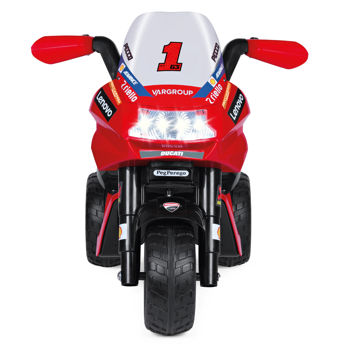 Divertimento in pole position con la moto elettrica ducati con luci e  suoni. - Toys Center