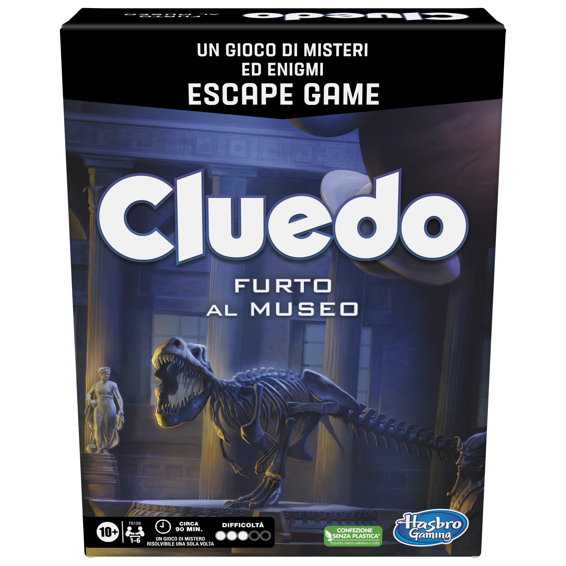 Cluedo escape - furto al museo, un gioco di misteri ed enigmi in versione escape game, un gioco da tavolo cooperativo per famiglie, dai 10 anni in su, da 1 a 6 giocatori - HASBRO GAMING