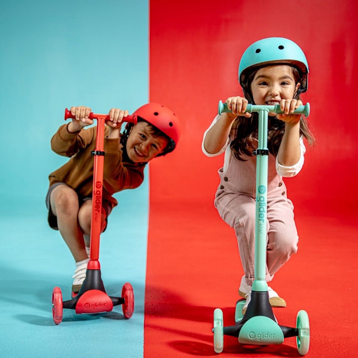 Yglider kiwi – lo scooter a 3 ruote con 2 ruote luminose per bambini dai 3 anni in su - SUN&SPORT