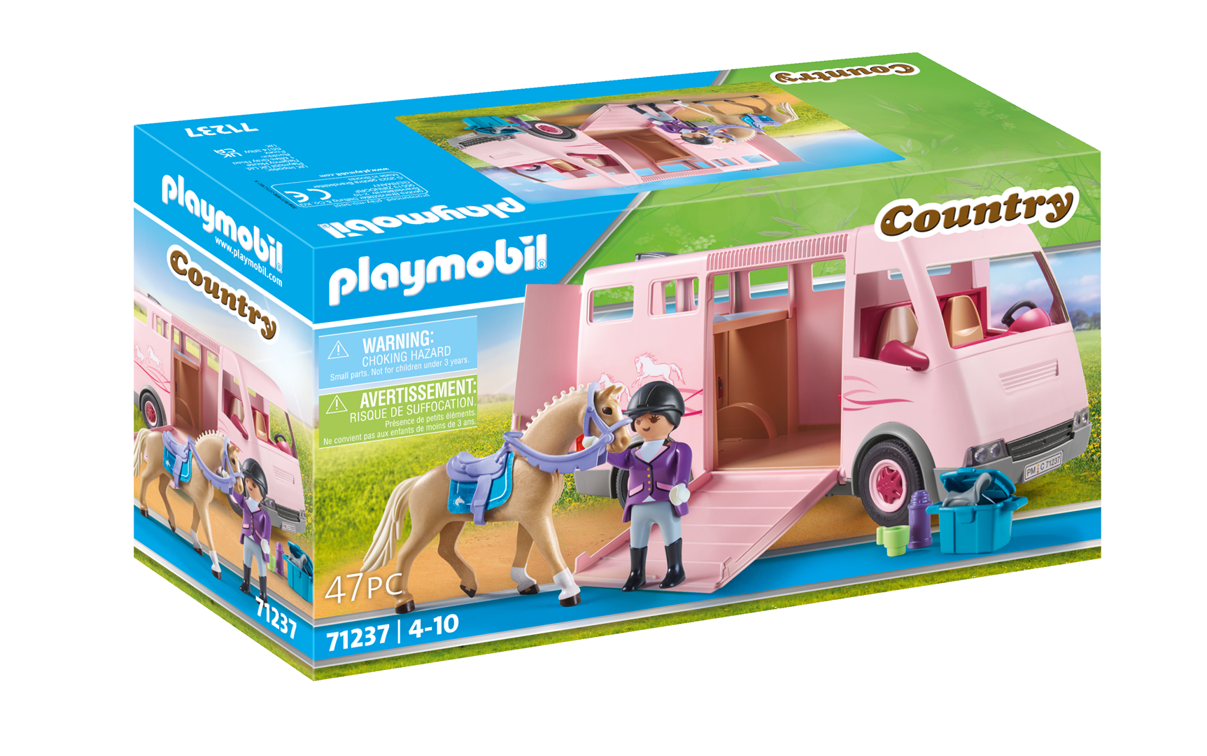 Playmobil country 71237 trasporto cavalli per bambini dai 4 anni in su - Playmobil