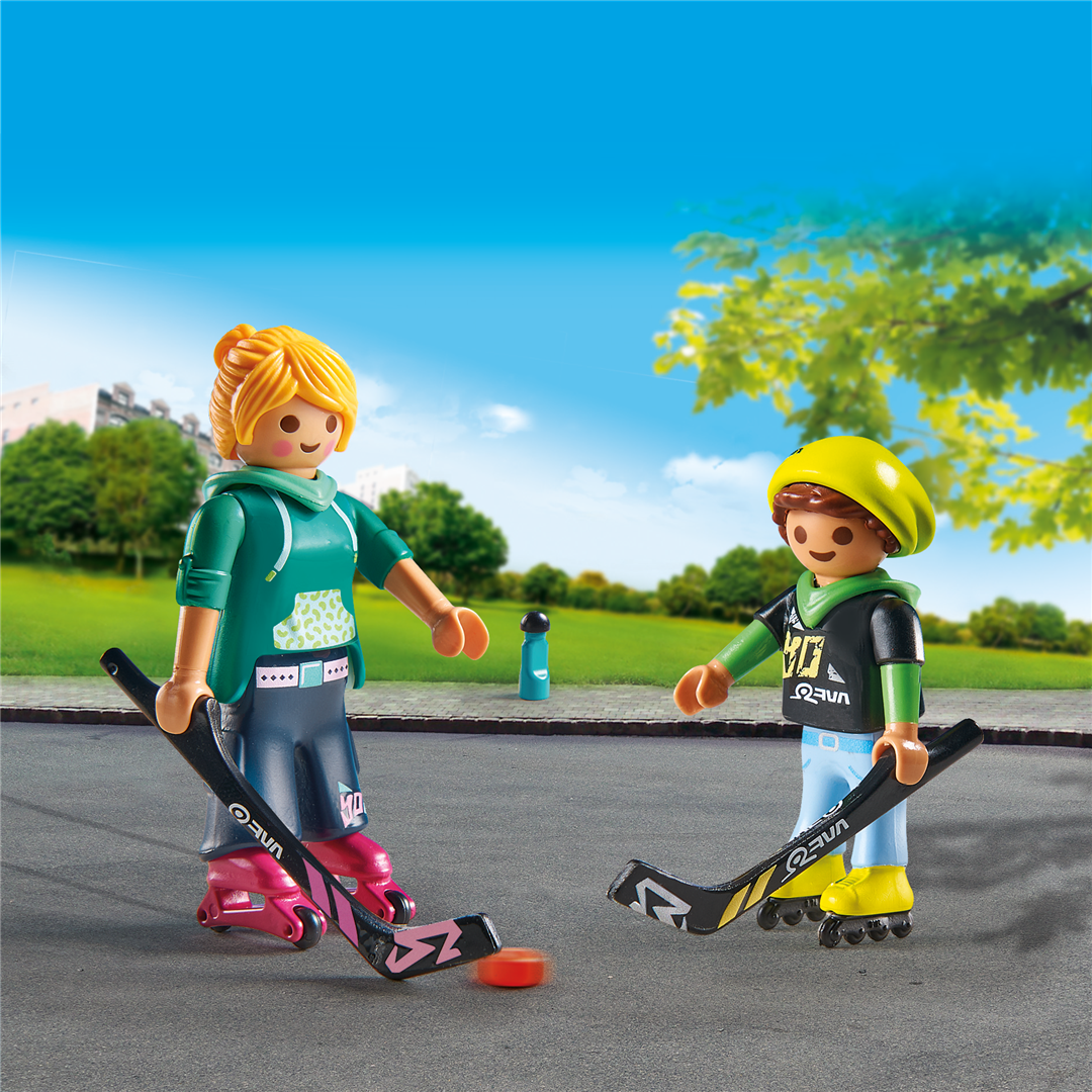 Playmobil 71209 duopack hockey su strada per bambini dai 4 anni in su - Playmobil