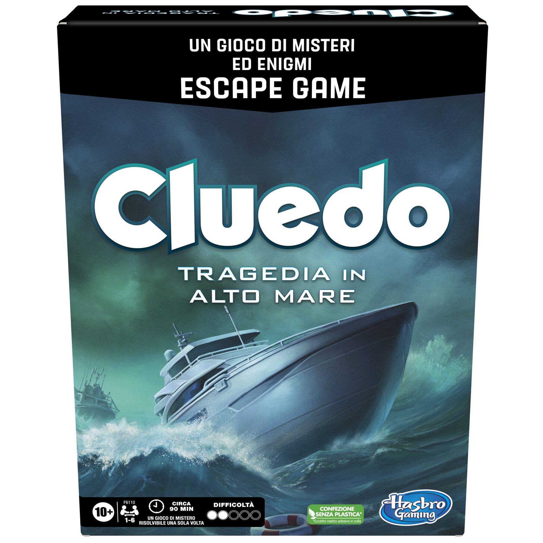 Cluedo escape - tragedia in alto mare, un gioco di misteri ed enigmi in versione escape game, gioco cooperativo per le famiglie - HASBRO GAMING