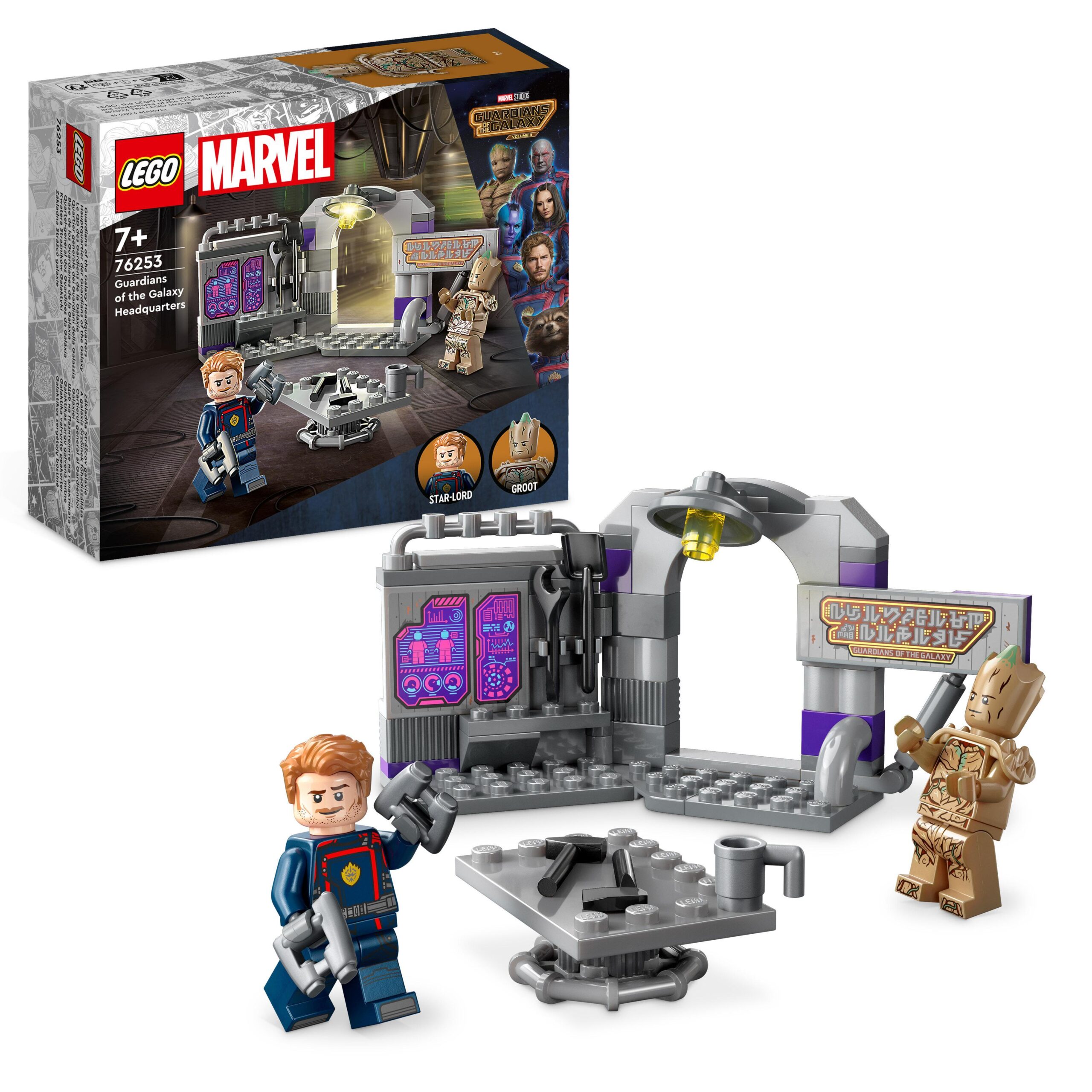 Lego marvel 76253 quartier generale dei guardiani della galassia volume 3 con groot e star-lord, giocattoli da supereroi - LEGO SUPER HEROES