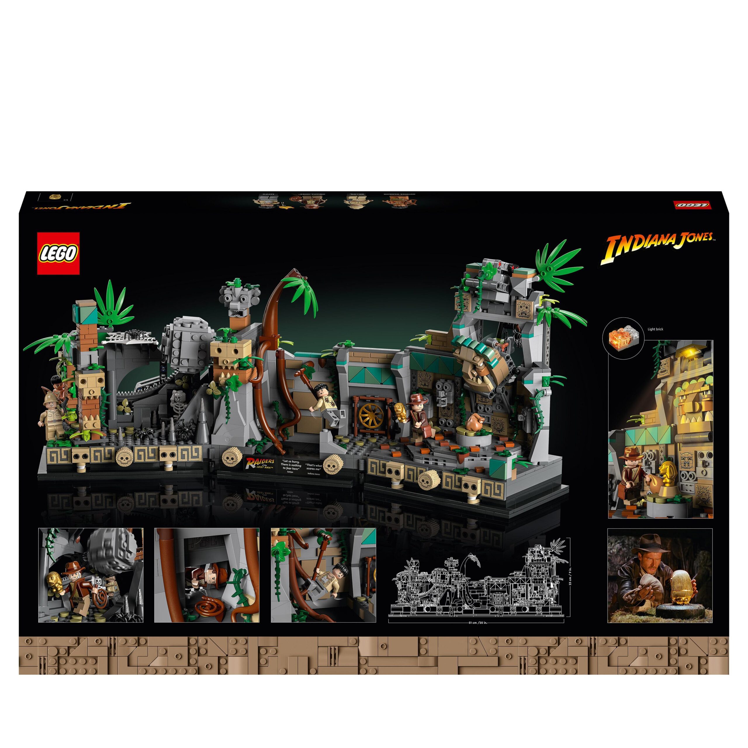 Lego indiana jones 77015 il tempio dell’idolo d’oro, kit di costruzione per adulti, set dal film i predatori dell'arca perduta - Lego