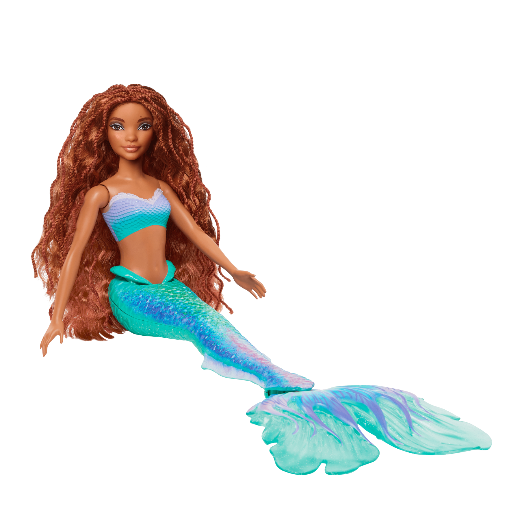 Disney la sirenetta - ariel, bambola con l'iconica coda da sirena colorata  e glitterata e lunghi capelli rossi da acconciare, look ispirato al film,  giocattolo per bambini, 3+ anni, hlx08 - Toys Center