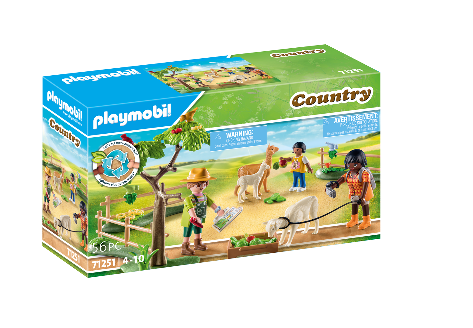 Playmobil country 71251 passeggiata con gli alpaca per bambini dai 4 anni in su - Playmobil