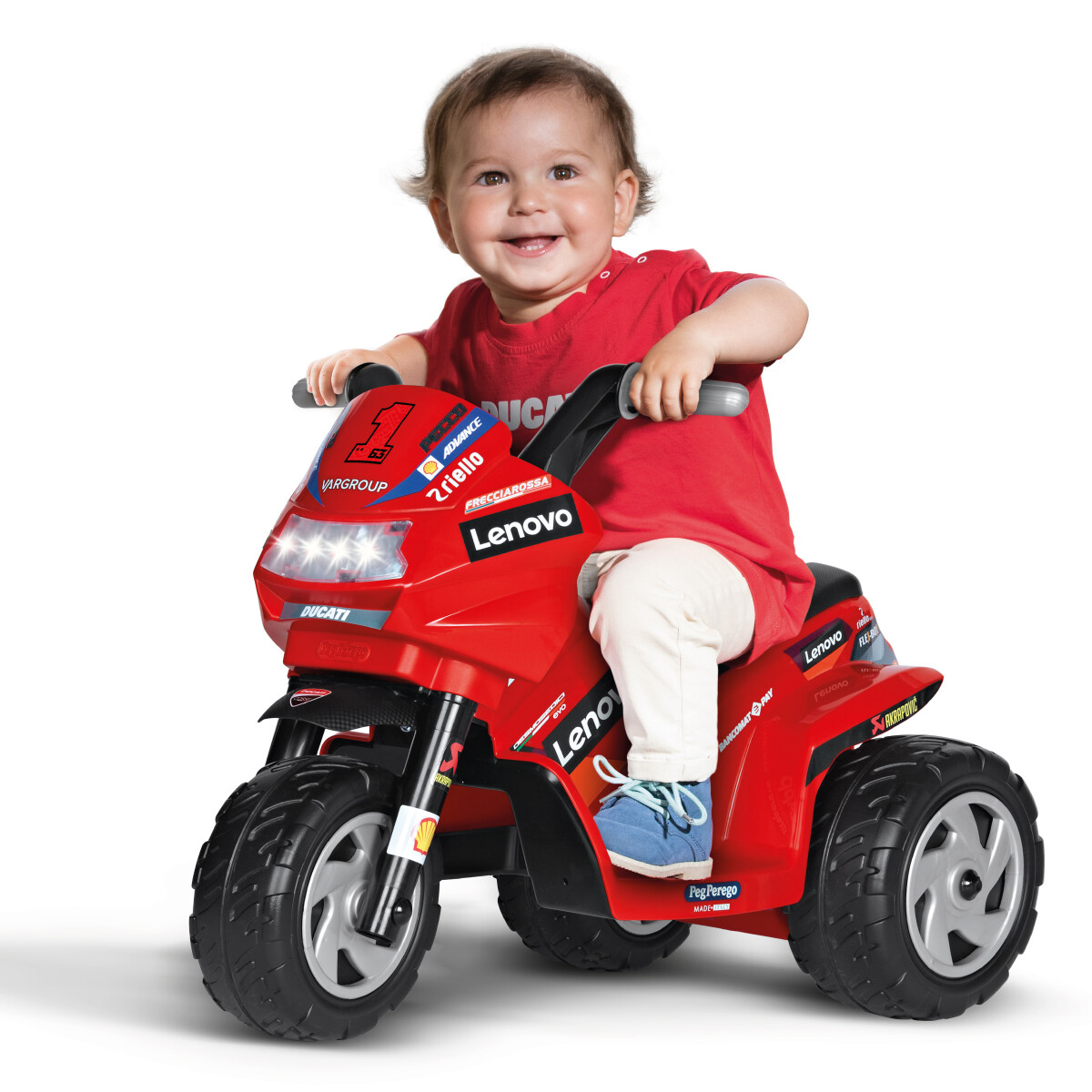 Ducati mini evo, maxi divertimento! la moto elettrica per bambini con luci e suoni. - Peg Perego