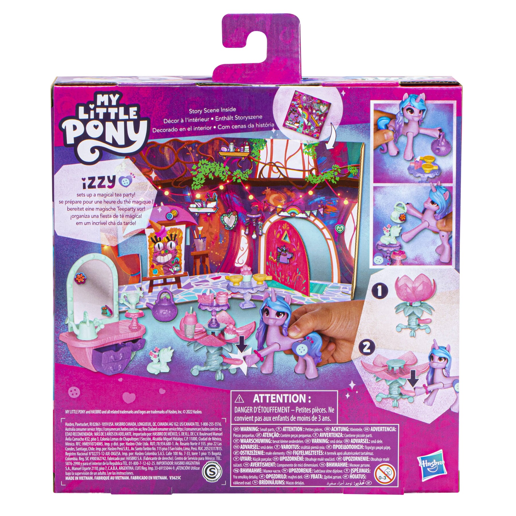 My little pony lascia il tuo segno, la casa di izzy moonbow, 20 accessori e scena di gioco per bambini e bambine - 
