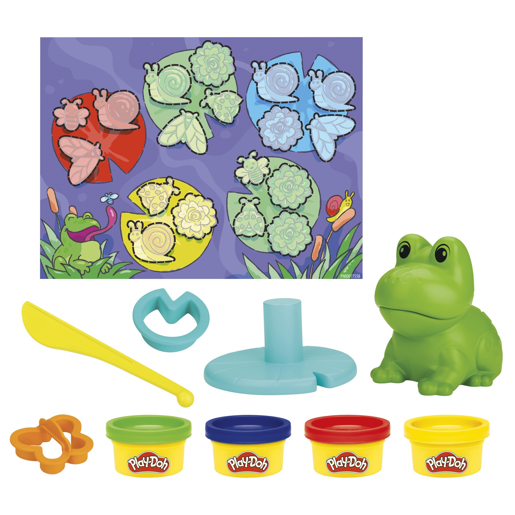 Play-doh, la mia prima rana a colori, 4 vasetti, giocattoli per età prescolare - PLAY-DOH