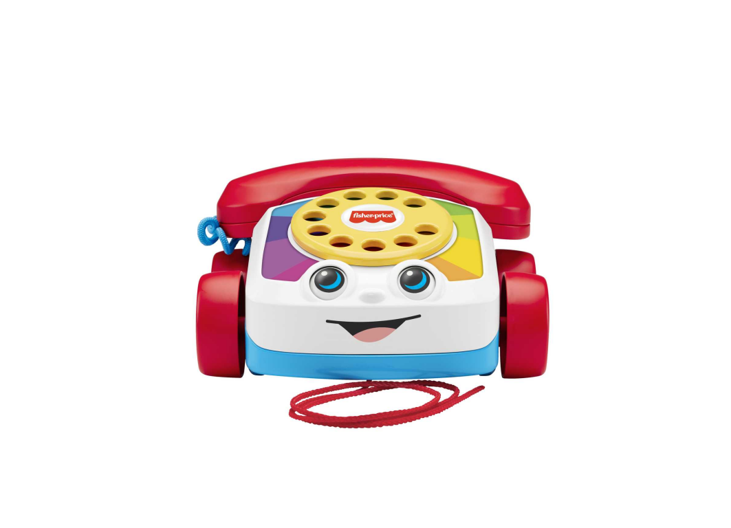 Fisher-price - telefono chiacchierone, con rotella girevole, simpatica  faccina, squilli divertenti e cordino per trainarlo, giocattolo per bambini,  12+ mesi, fgw66 - Toys Center