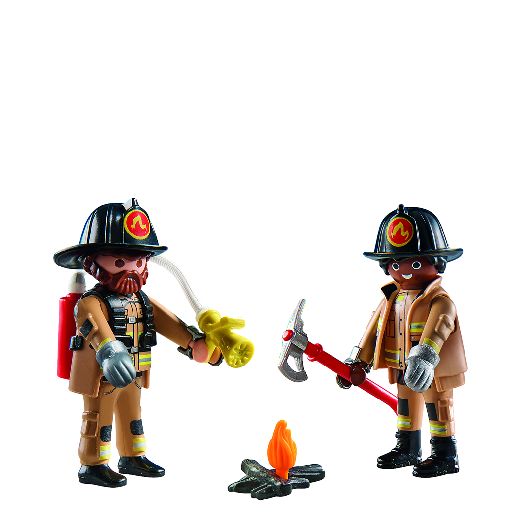 Playmobil  71207 duopack pompieri in azione per bambini da 4 anni in su - Playmobil