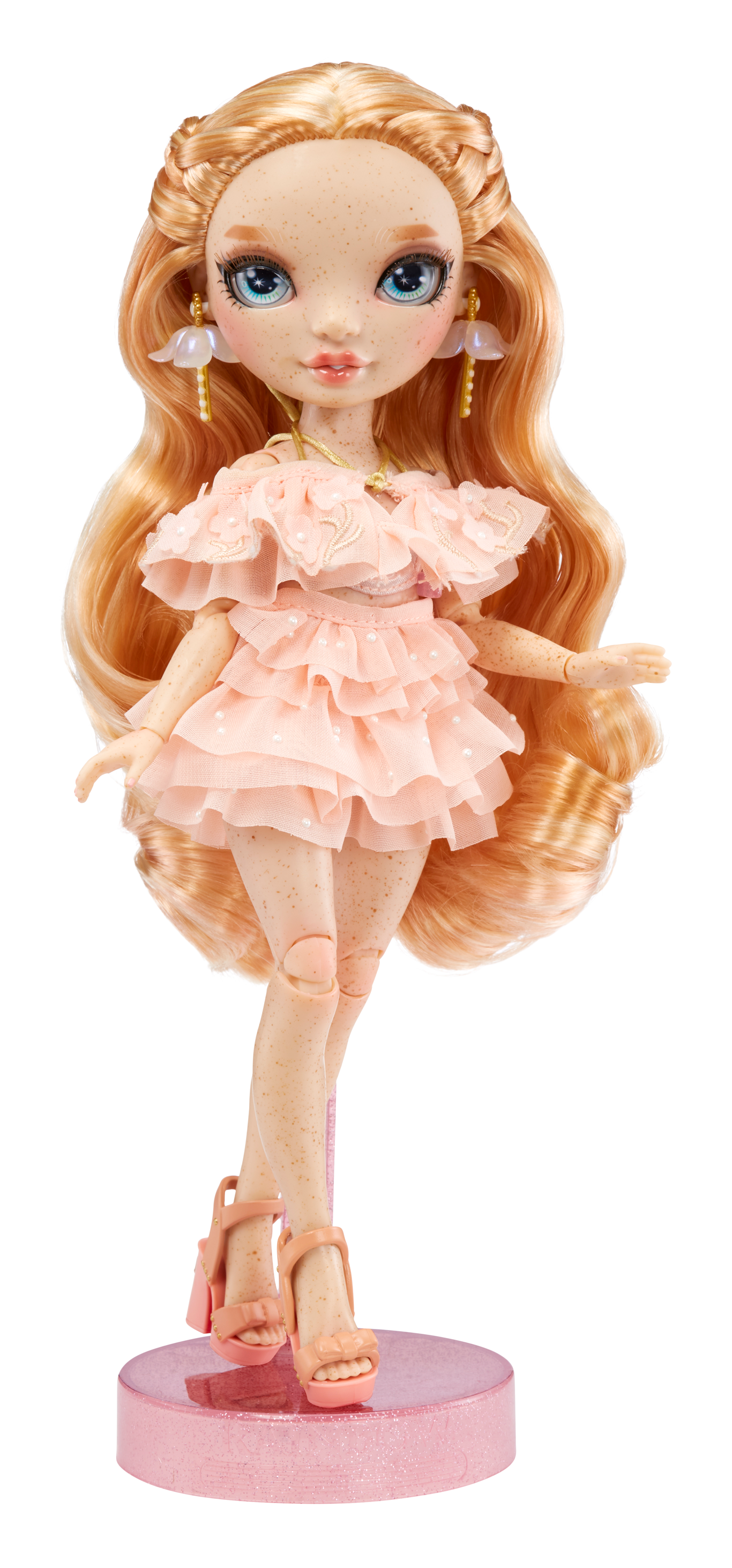 Rainbow high fashion doll serie 5: victoria whitman. bambola rosa chiaro con vestito alla moda e oltre 10 accessori di gioco colorati - Rainbow High