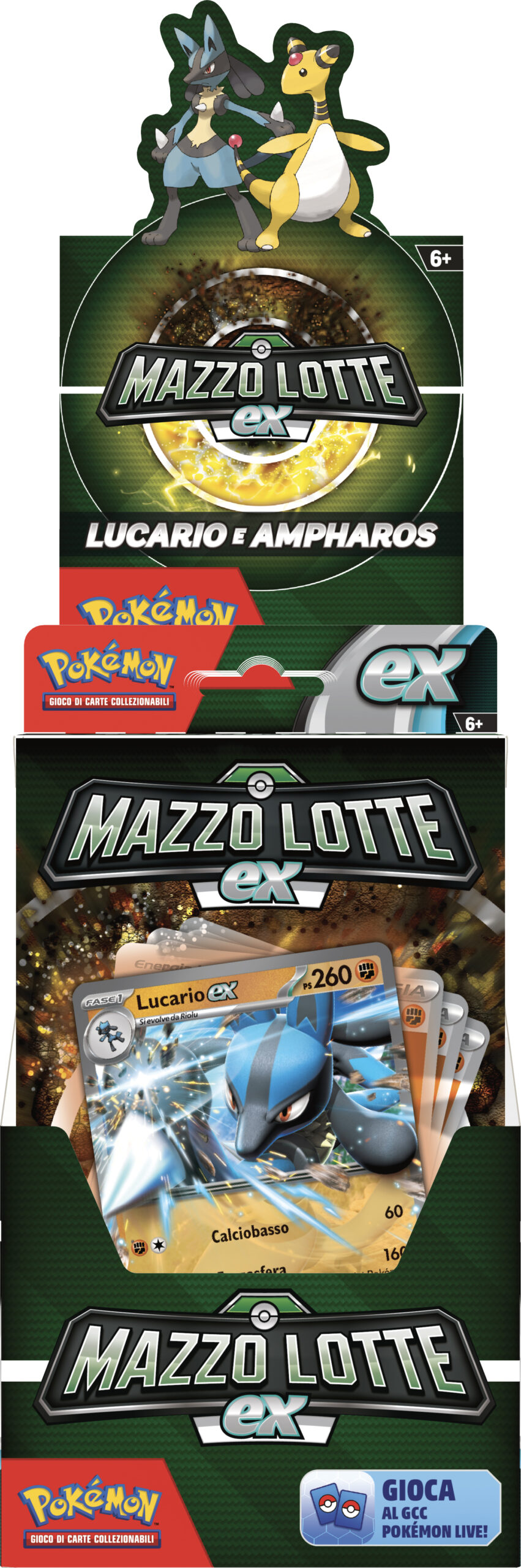 Pokemon mazzo lotte ex ampharos-ex / lucario-ex - POKEMON