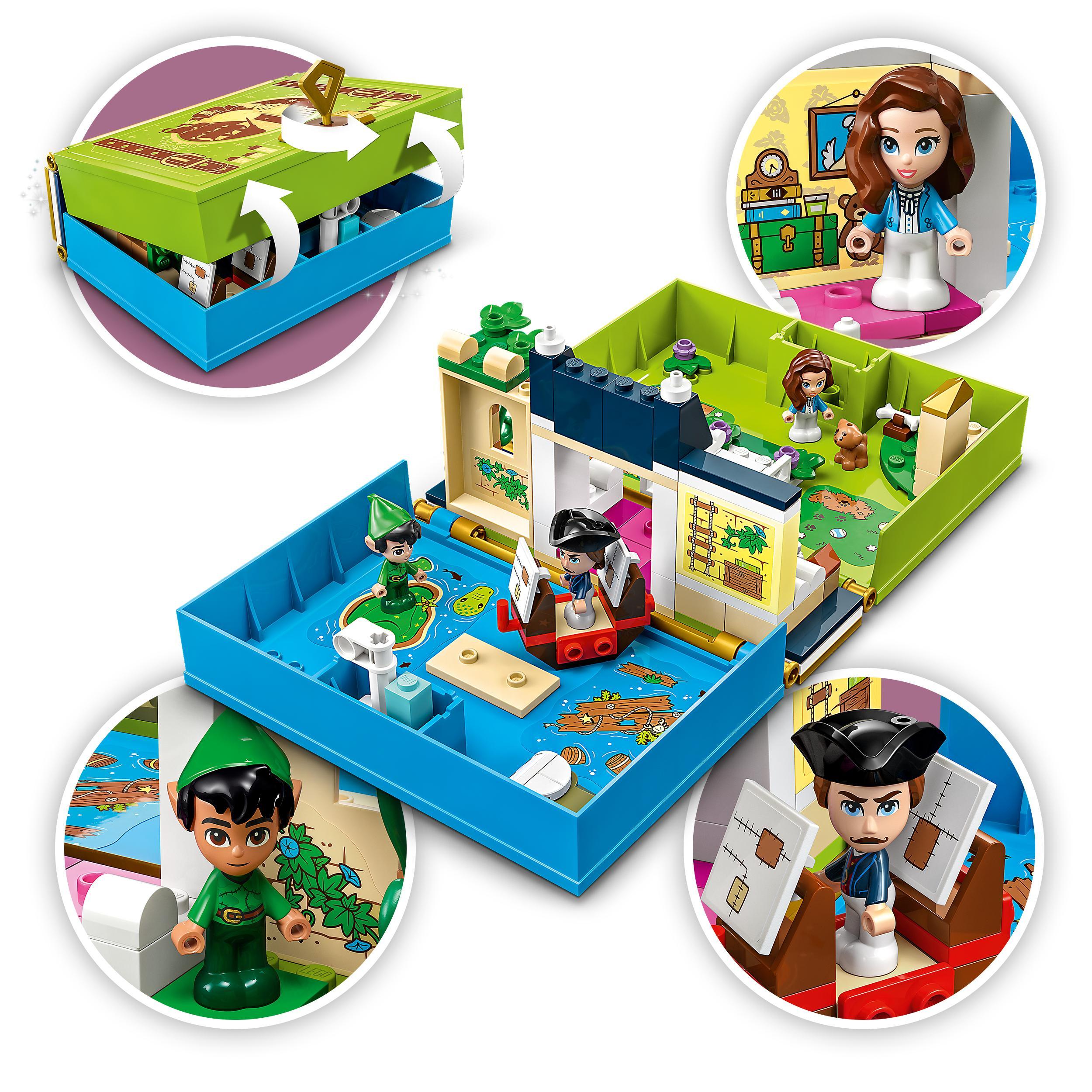 Lego disney classic 43220 l'avventura nel libro delle fiabe di peter pan e wendy, set giochi da viaggio per bambini 5+ anni - LEGO CLASSIC