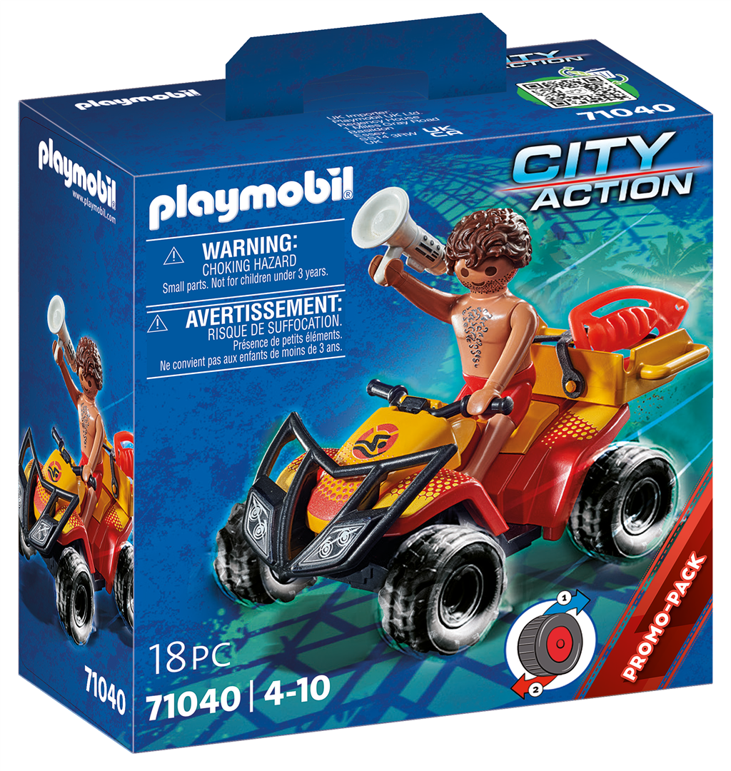 Playmobil city action 71040 quad di salvataggio per bambini dai 4 anni in su - Playmobil