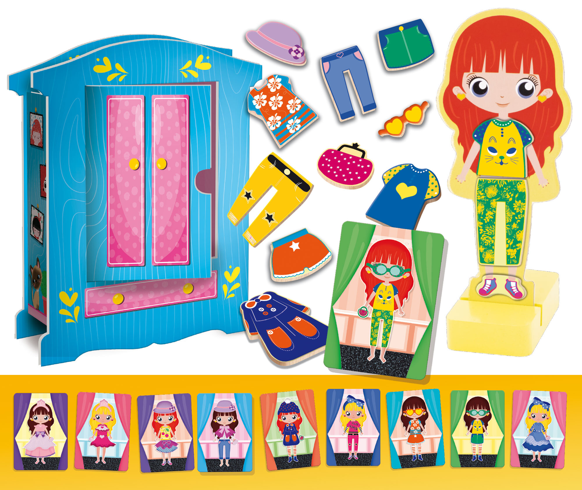 Montessori baby legno magnetic fashion doll - LISCIANI