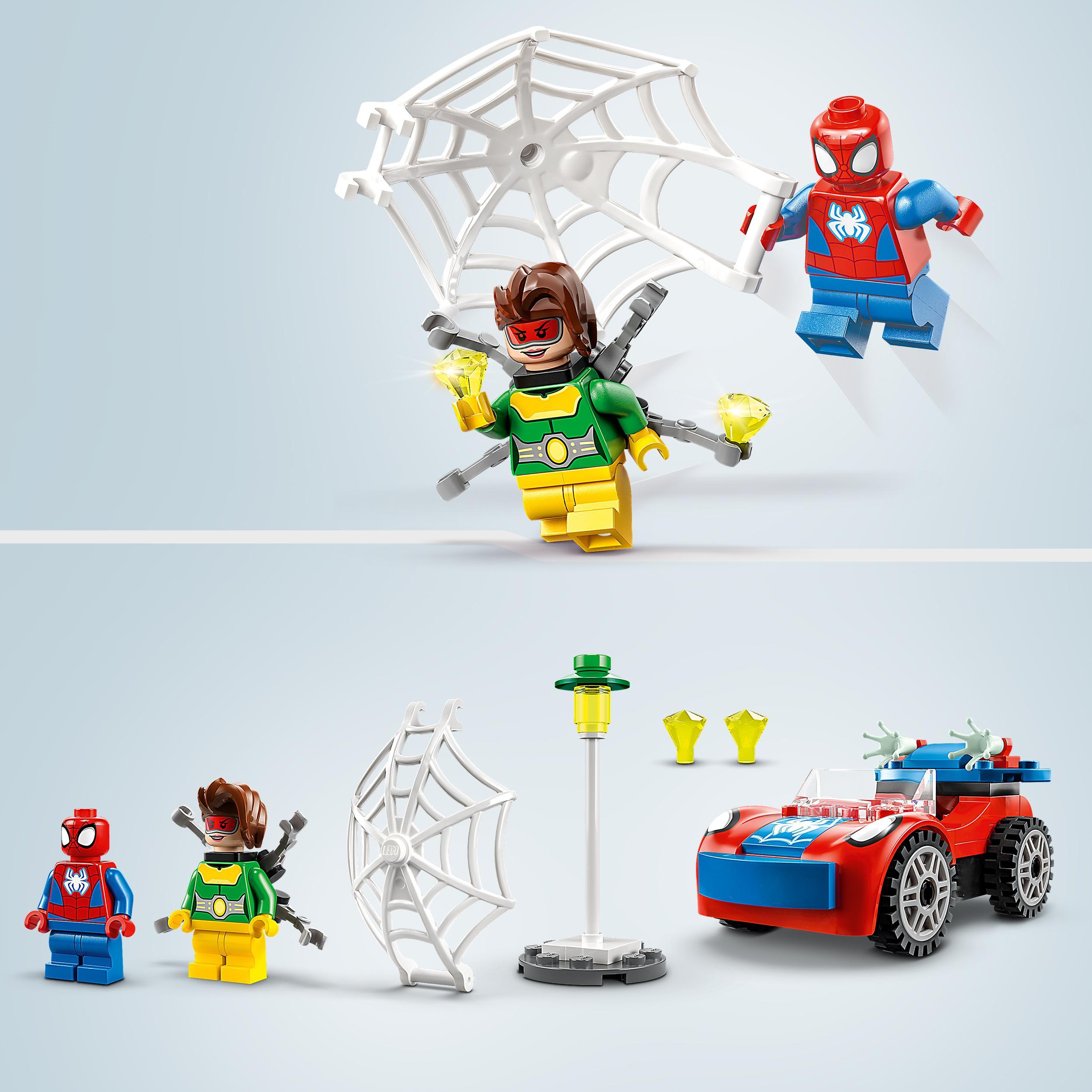 Lego marvel 10789 l’auto di spider-man e doc ock, macchina giocattolo di spidey e i suoi fantastici amici, giochi per bambini 4+ - LEGO SUPER HEROES, Avengers, Spiderman