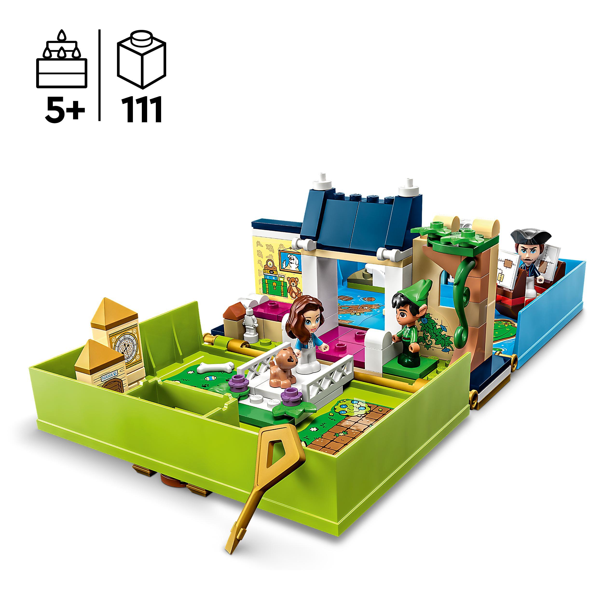 Lego disney classic 43220 l'avventura nel libro delle fiabe di peter pan e  wendy, set giochi da viaggio per bambini 5+ anni - Toys Center