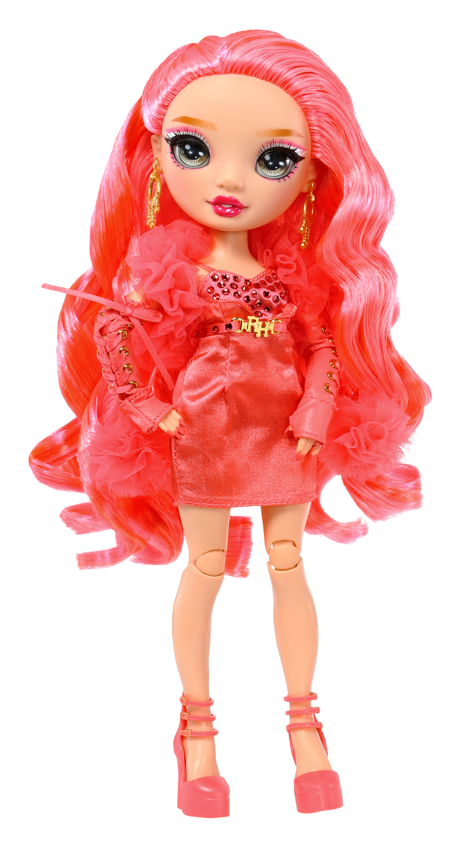 Rainbow high fashion doll serie 5: priscilla perez. bambola rosa con vestito alla moda e oltre 10 accessori di gioco colorati - Rainbow High