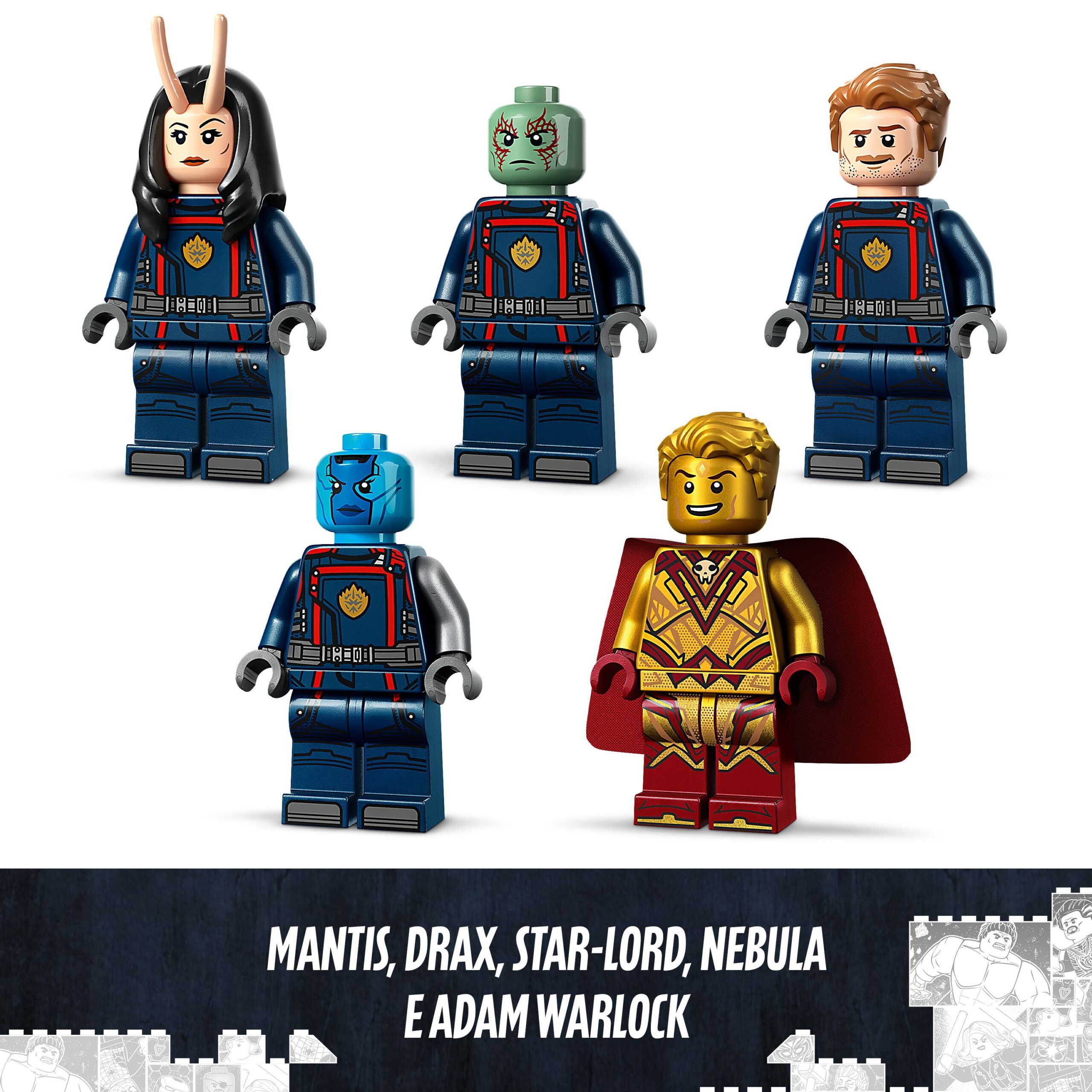 Lego marvel 76255 l’astronave dei nuovi guardiani, giocattolo da costruire dei guardiani della galassia volume 3 con minifigure - LEGO SUPER HEROES