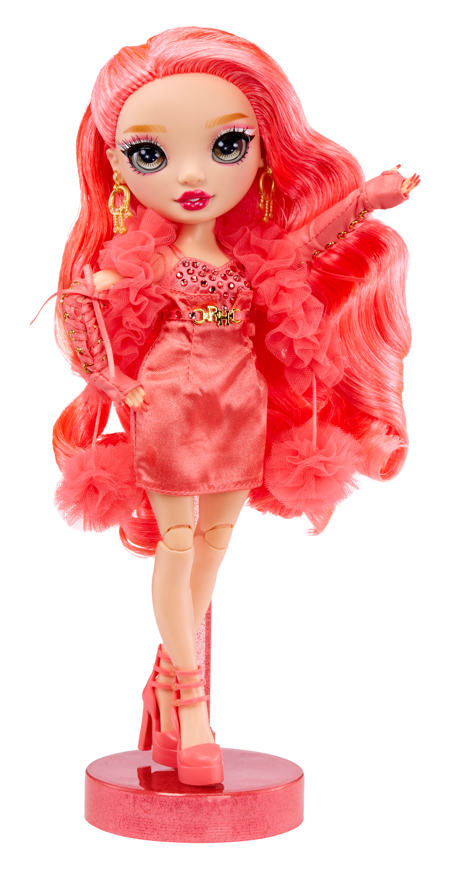 Rainbow high fashion doll serie 5: priscilla perez. bambola rosa con vestito alla moda e oltre 10 accessori di gioco colorati - Rainbow High
