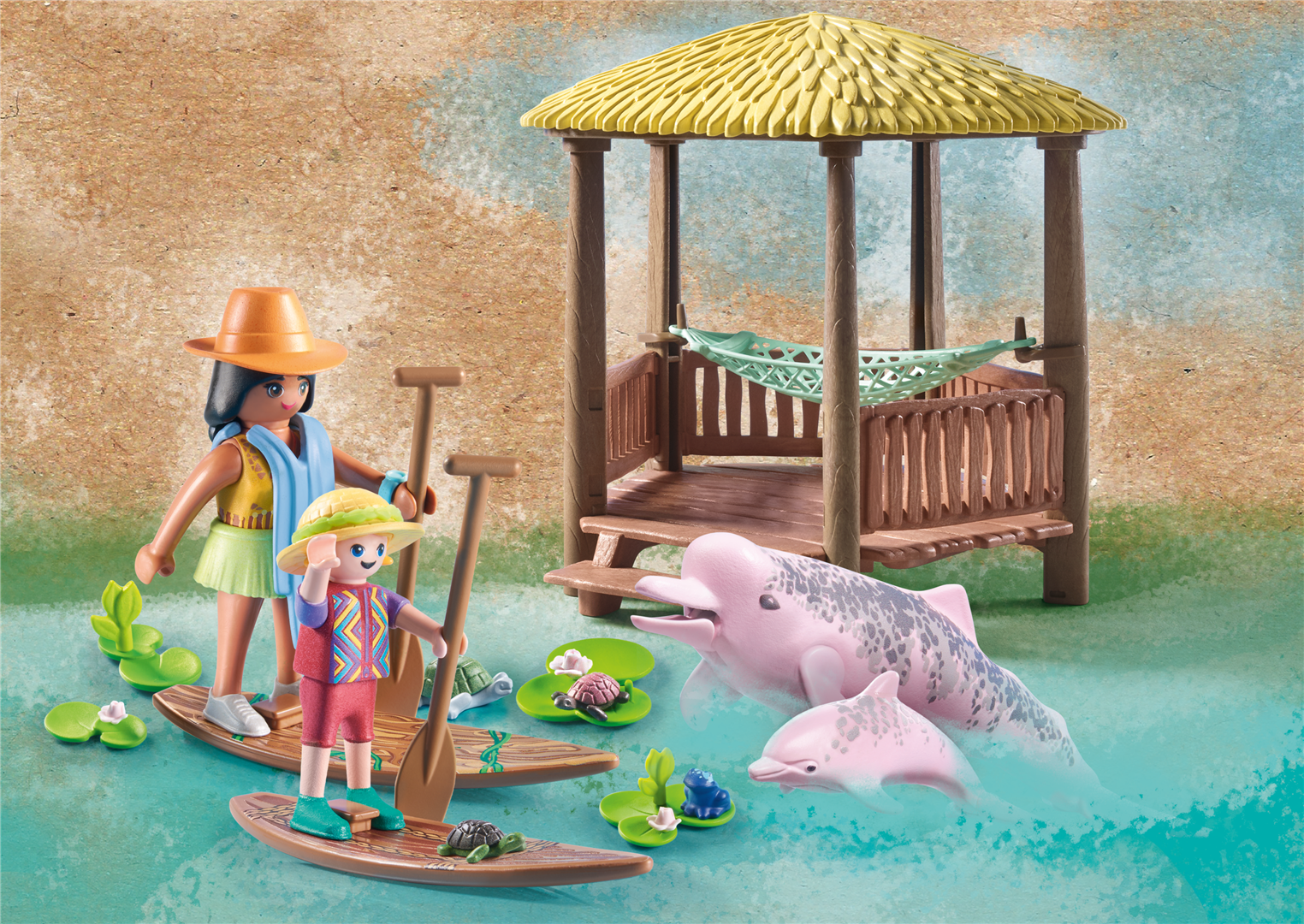 Playmobil wiltopia 71143, escursione tra i delfini di fiume dai 4 anni in su - Playmobil