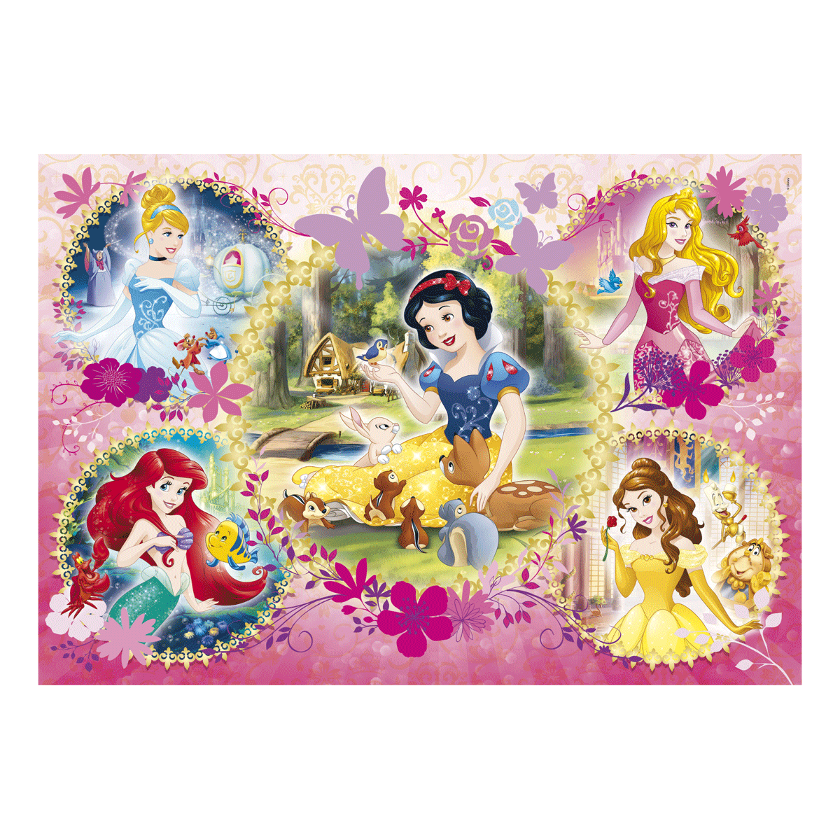 Clementoni - puzzle supercolor disney princess - 60 pezzi, puzzle bambini 4 anni - CLEMENTONI, DISNEY PRINCESS