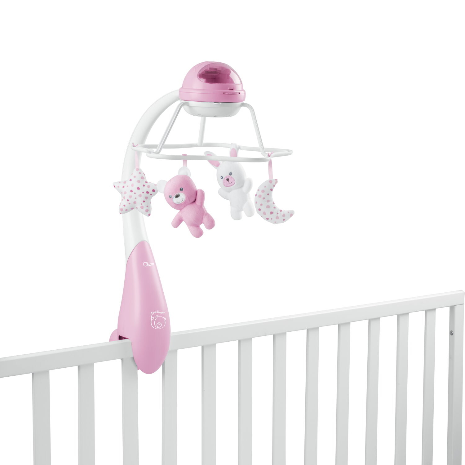Giostrina musicale per neonato bianca e rosa | Maisons du Monde