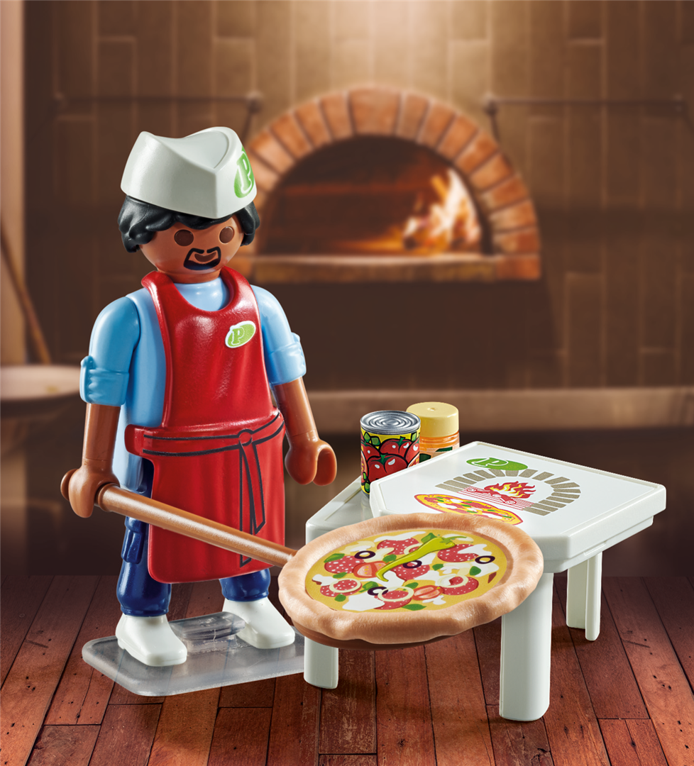 Playmobil special plus 71161 pizzaiolo per bambini dai 4 anni in su - Playmobil
