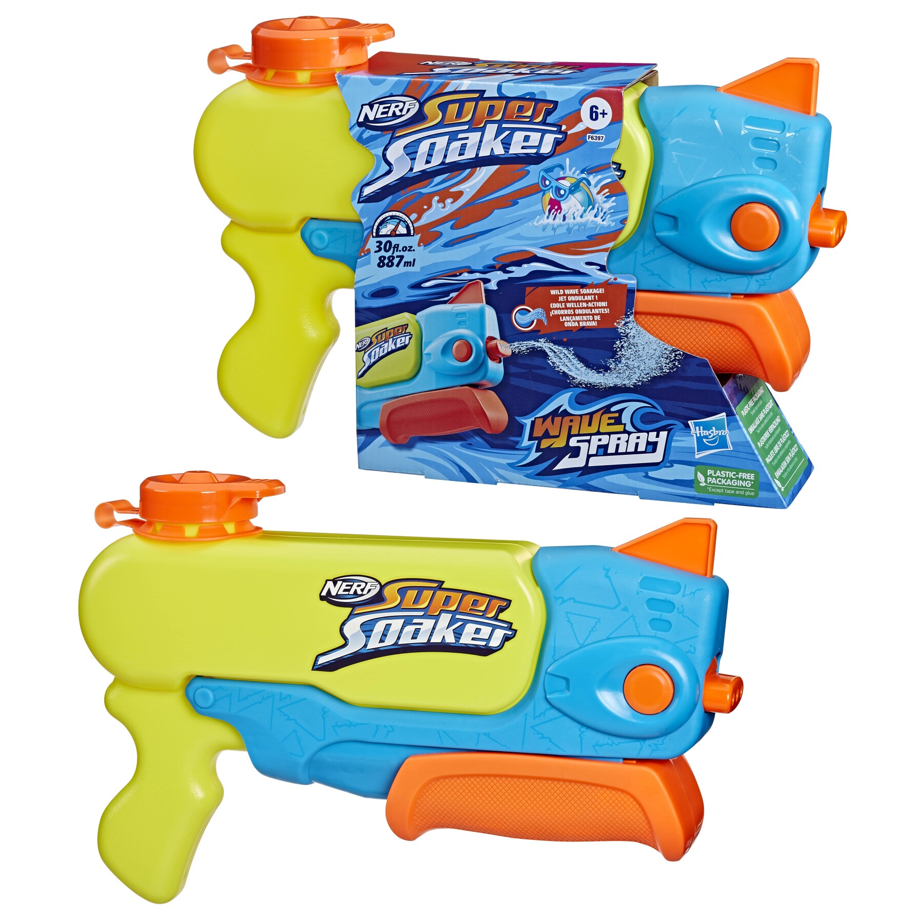 Nerf supersoaker - wave spray, blaster ad acqua, giochi all'aperto e giocattoli ad acqua - NERF