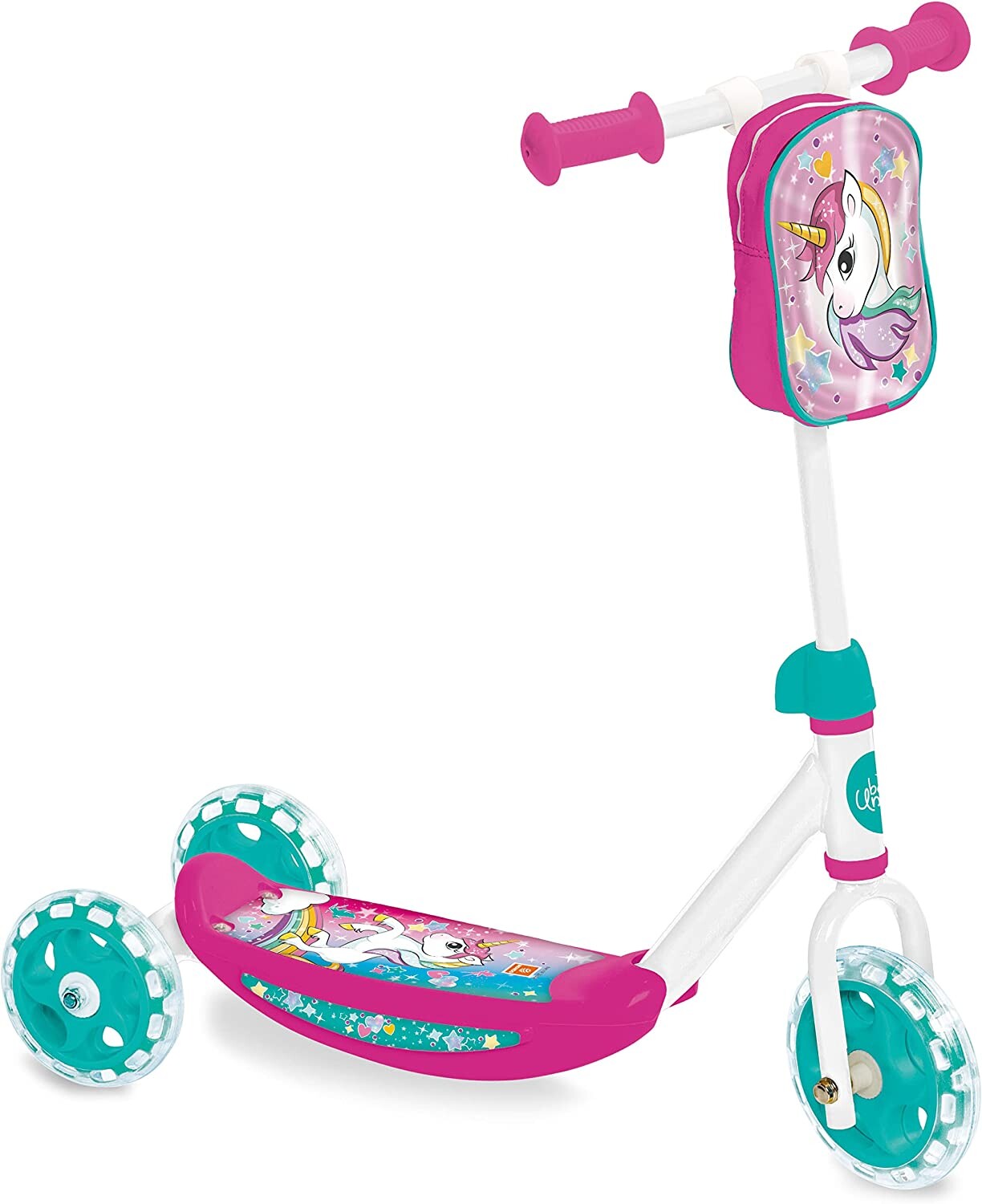 My first scooter unicorn: il monopattino 3 ruote ideale per le prime avventure all'aria aperta - adatto ai bambini dai 3 anni in su - 