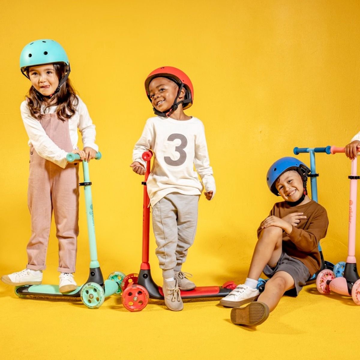 Yglider kiwi – lo scooter a 3 ruote con 2 ruote luminose per bambini dai 3 anni in su - SUN&SPORT