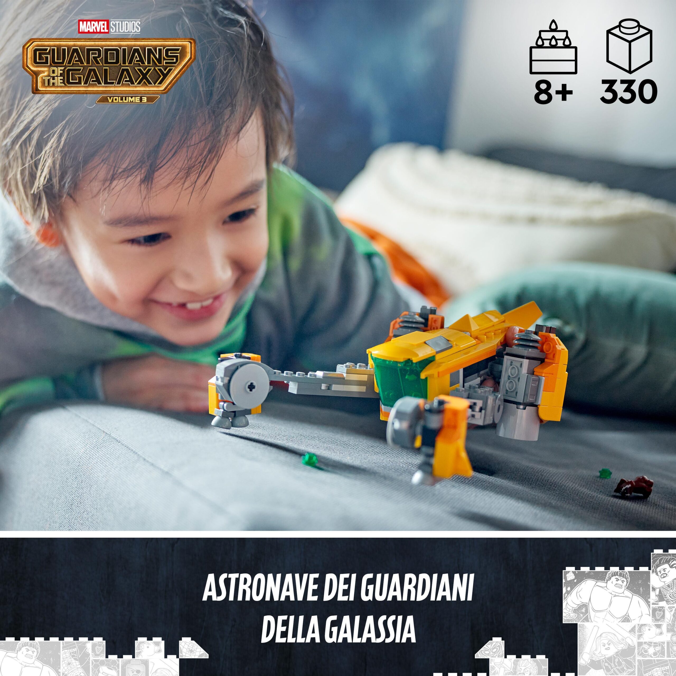 Lego marvel 76254 astronave di baby rocket, giocattolo da costruire del supereroe dei guardiani della galassia volume 3 - LEGO SUPER HEROES